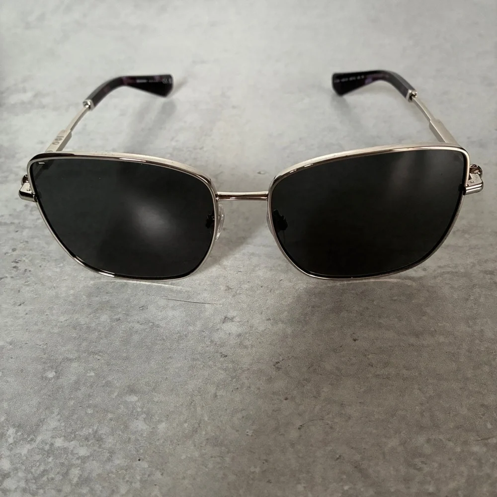 Burberry BE3158 1005/87 Square Metal Sunglasses Gold Gray 58-16-145 NWOT